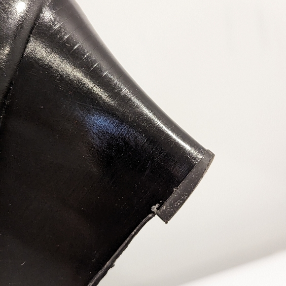 Spring black knee high wedge boots size 6.5 - Picture 9 of 14